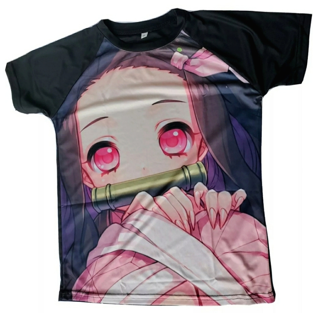 NEW! Demon Slayer The Cutie Pie Nezuko Kamado Animè Black T-Shirt. (M) Unisex